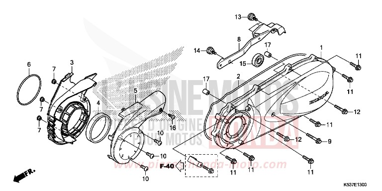 KURBELGEHAEUSEDECKEL, L. von SH300A PEARL COOL WHITE (NHA16) von 2018