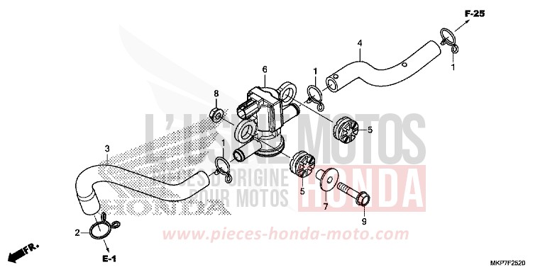 ELECTROVANNE INJECTION D'AIR von CB500X GRAND PRIX RED (R380) von 2020