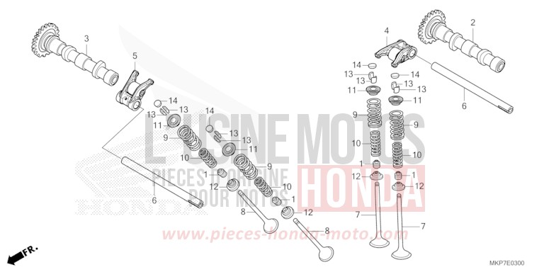 ARBRE A CAMES/SOUPAPE von CB500X PEARL METALLOID WHITE (NHA96) von 2020