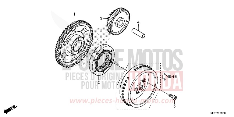 EMBRAYAGE DE DEMARRAGE von CB500X PEARL METALLOID WHITE (NHA96) von 2020