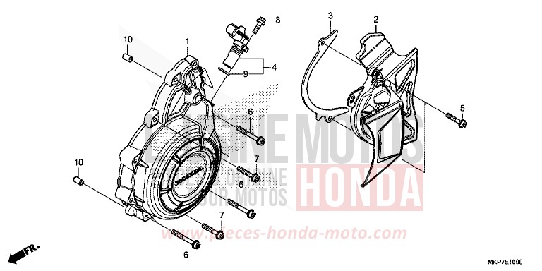 COUVERCLE DE GENERATEUR C.A. von CB500X PEARL METALLOID WHITE (NHA96) von 2020