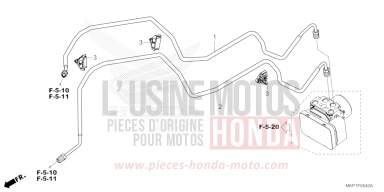 TUYAU DE FREIN von CB500X PEARL METALLOID WHITE (NHA96) von 2020