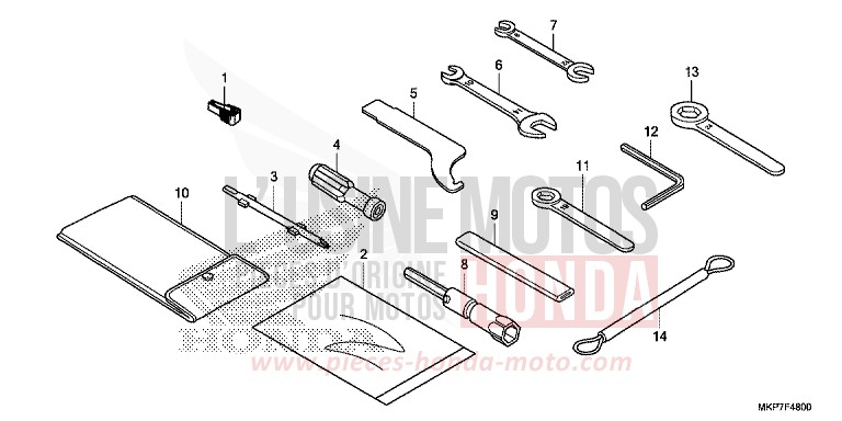 OUTILS von CB500X PEARL METALLOID WHITE (NHA96) von 2020