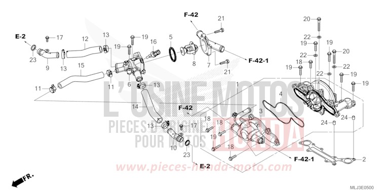 POMPE A EAU von GL1800 MAT IRIDIUM GRAY METALLIC (NHC64) von 2023