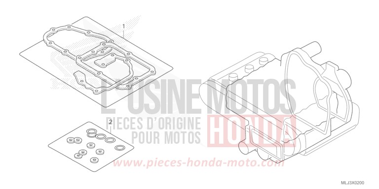 TROUSSE DE JOINT B von GL1800 MAT IRIDIUM GRAY METALLIC (NHC64) von 2023