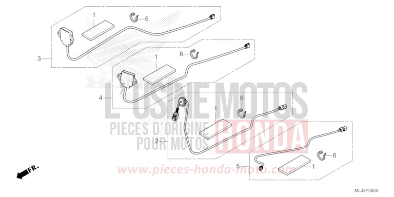ENSEMBLE ANTENNE/JEU DE CORDONS von GL1800 MAT IRIDIUM GRAY METALLIC (NHC64) von 2023