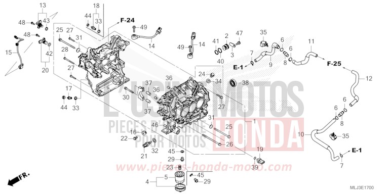 BLOC-CYLINDRES von GL1800 GRAPHITE BLACK (NHB01) von 2023