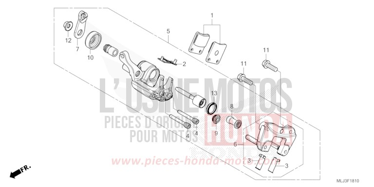MACHOIRE DE FREIN DE PARKING von GL1800 GRAPHITE BLACK (NHB01) von 2023
