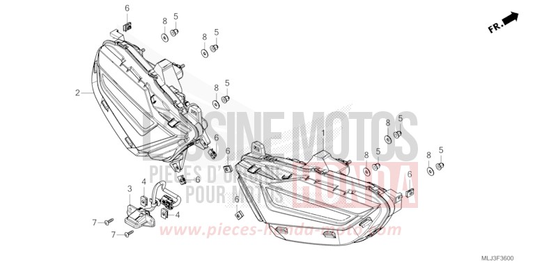 FEUX COMBINES ARRIERE von GL1800 GRAPHITE BLACK (NHB01) von 2023