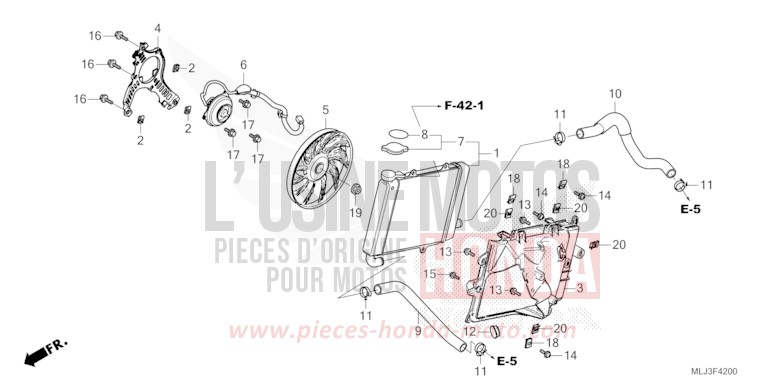 RADIATEUR (D.) von GL1800 GRAPHITE BLACK (NHB01) von 2023