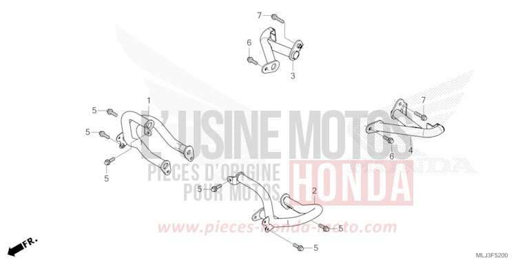 PROTECTION DE MOTEUR von GL1800 GRAPHITE BLACK (NHB01) von 2023