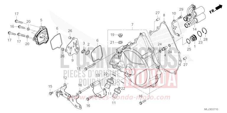 CARTER D'EMBRAYAGE (DCT) von GL1800 BETA SILVER METALLIC (NHC07E) von 2023
