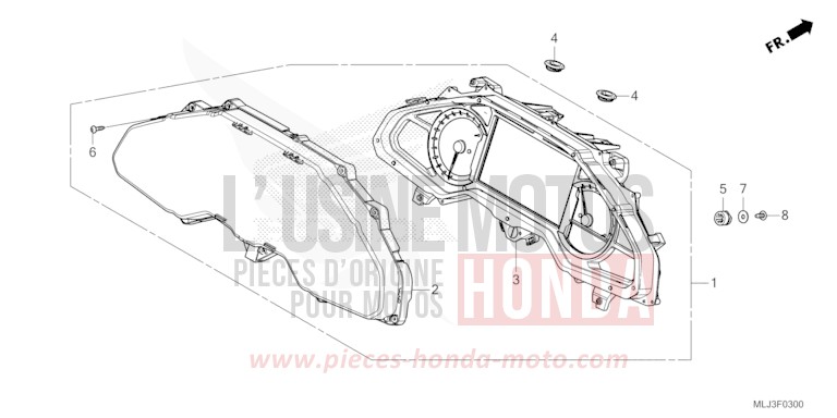 COMPTEUR von GL1800 BETA SILVER METALLIC (NHC07E) von 2023