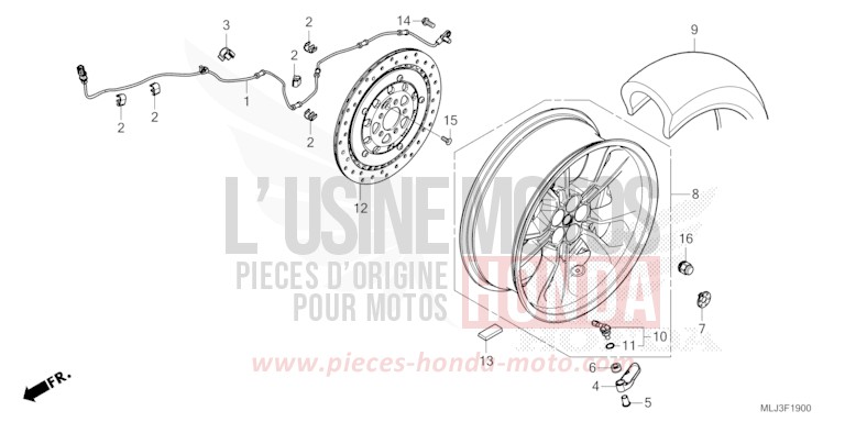 ROUE ARRIERE von GL1800 BETA SILVER METALLIC (NHC07E) von 2023