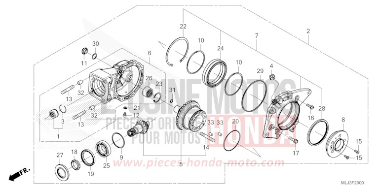 ENGRENAGE MENE DE SORTIE von GL1800 BETA SILVER METALLIC (NHC07E) von 2023