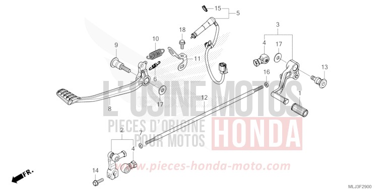 PEDALE von GL1800 BETA SILVER METALLIC (NHC07E) von 2023