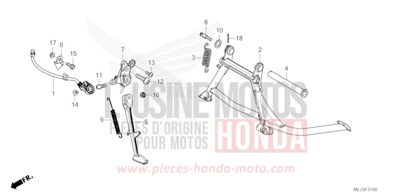 BEQUILLE von GL1800 BETA SILVER METALLIC (NHC07E) von 2023