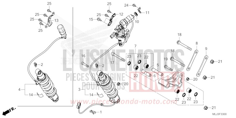 COUSSIN ARRIERE von GL1800 BETA SILVER METALLIC (NHC07E) von 2023