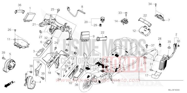 UNITE DE COMMANDE von GL1800 BETA SILVER METALLIC (NHC07E) von 2023