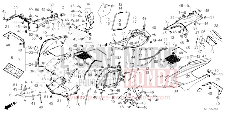 CAPOT von GL1800 BETA SILVER METALLIC (NHC07E) von 2023