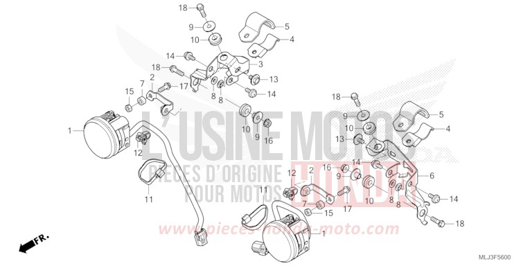 PHARE ANTIBROUILLARD von GL1800 BETA SILVER METALLIC (NHC07E) von 2023