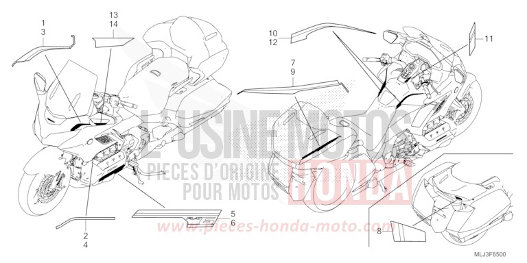 RAYURE von GL1800 BETA SILVER METALLIC (NHC07E) von 2023