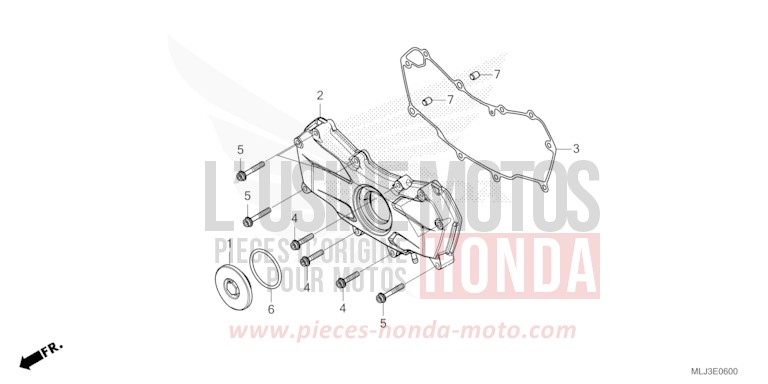 COUVERCLE MOTEUR AVANT von GL1800 PEARL GLARE WHITE (NHB53) von 2023