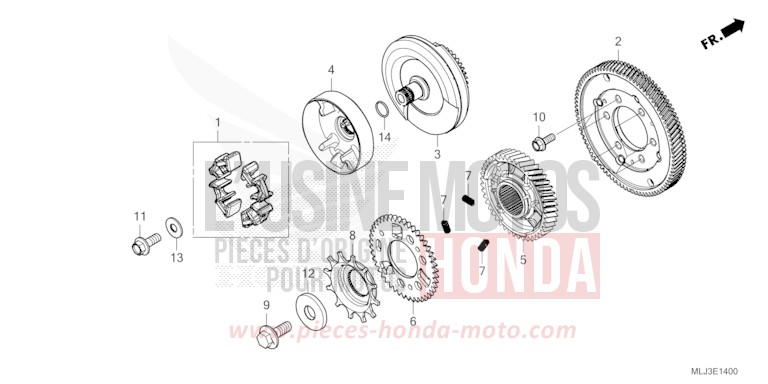 PRIMAIRE A ENGRENAGE von GL1800 PEARL GLARE WHITE (NHB53) von 2023