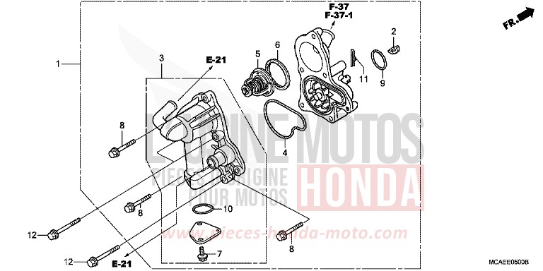 POMPE A EAU von GL1800 CANDY PROMINENCE RED (R342) von 2016
