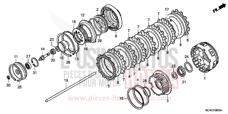 EMBRAYAGE von GL1800 CANDY PROMINENCE RED (R342) von 2016