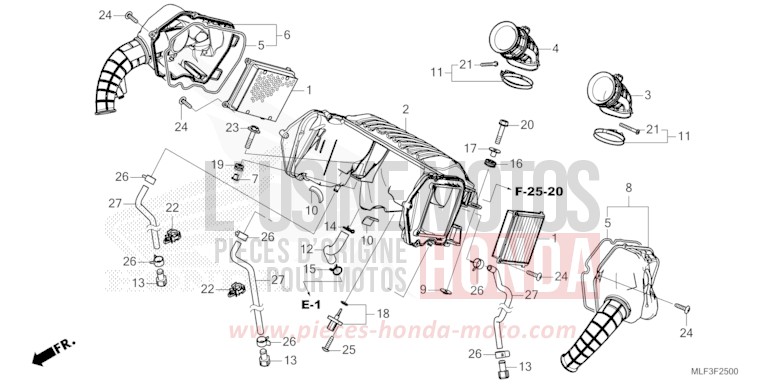 LUFTFILTER von NT1100 GUNMETAL BLACK METLLIC (NHC52) von 2023