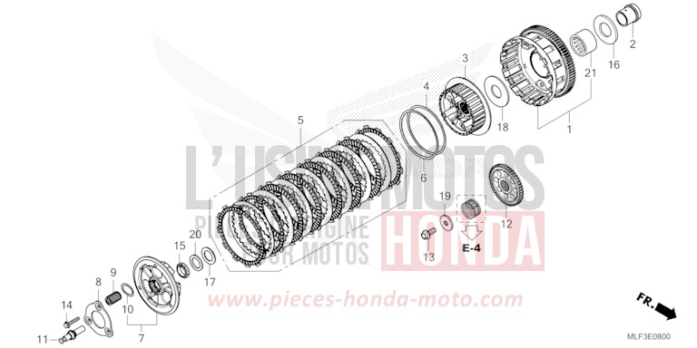 KUPPLUNG (NT1100A) von NT1100 PEARL GLARE WHITE (NHB53) von 2023