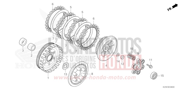 KUPPLUNG von ST125A PEARL CADET GRAY (NHB95) von 2023