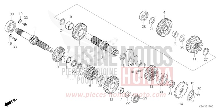 GETRIEBE von ST125A PEARL CADET GRAY (NHB95) von 2023