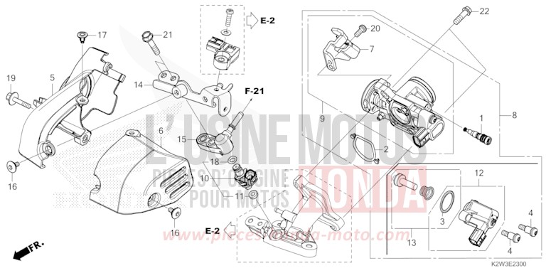 DROSSELKLAPPENGEHAEUSE von ST125A PEARL CADET GRAY (NHB95) von 2023