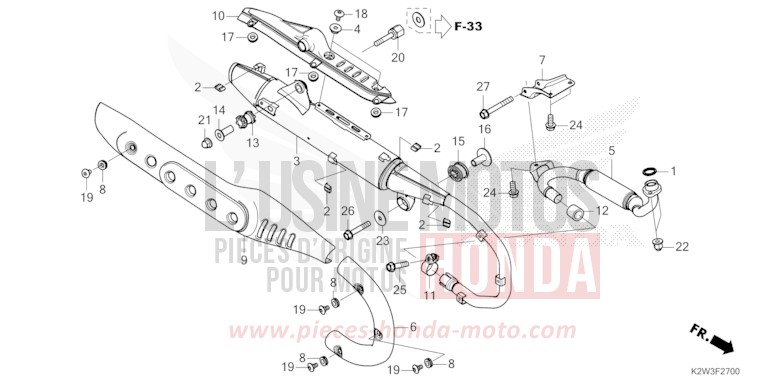 ABGAS-SCHALLDAEMPFER von ST125A PEARL CADET GRAY (NHB95) von 2023