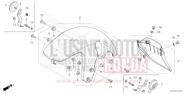 KOTFLUEGEL, VORNE von ST125A PEARL GLITTERING BLUE (B231) von 2023