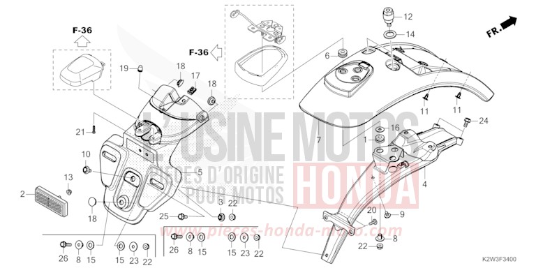 KOTFLUEGEL, HINTEN von ST125A PEARL NEBULA RED (R376) von 2023