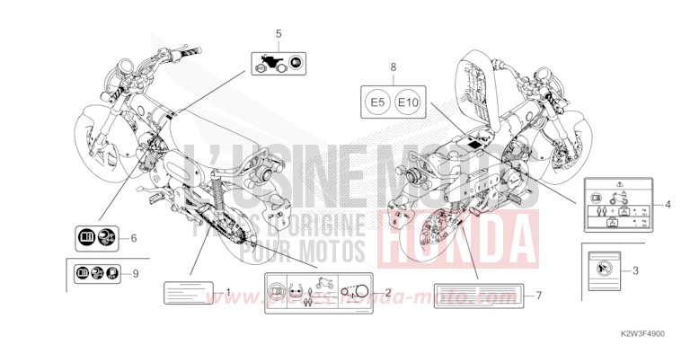 WARNETIKETT von ST125A PEARL NEBULA RED (R376) von 2023