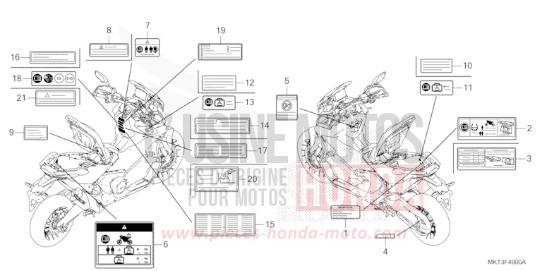 WARNETIKETT von X-ADV SHASTA WHITE (NH138) von 2023