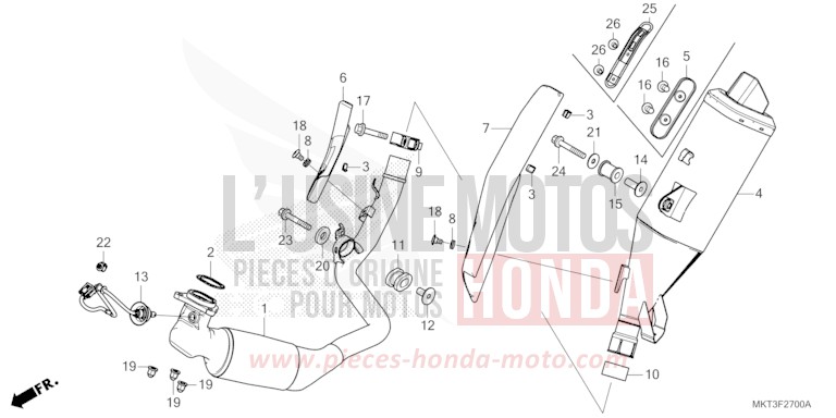 ABGAS-SCHALLDAEMPFER von X-ADV MAT BALLISTIC BLACK METALLIC (NHA86) von 2023