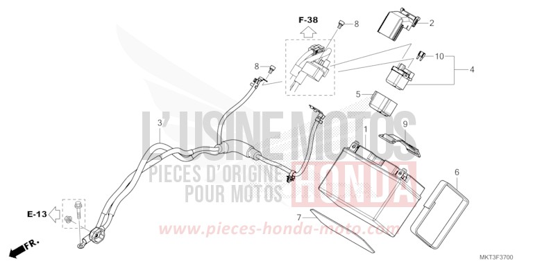 BATTERIE von X-ADV MAT IRIDIUM GRAY METALLIC (NHC64) von 2023