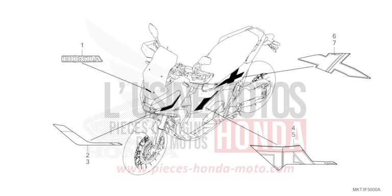 MARKE/STREIFEN von X-ADV MAT BALLISTIC BLACK METALLIC (NHA86) von 2023