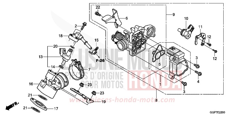 DROSSELKLAPPENGEHAEUSE von NSC50E MAT CARBONIUM GRAY METALLIC (NHB52) von 2014