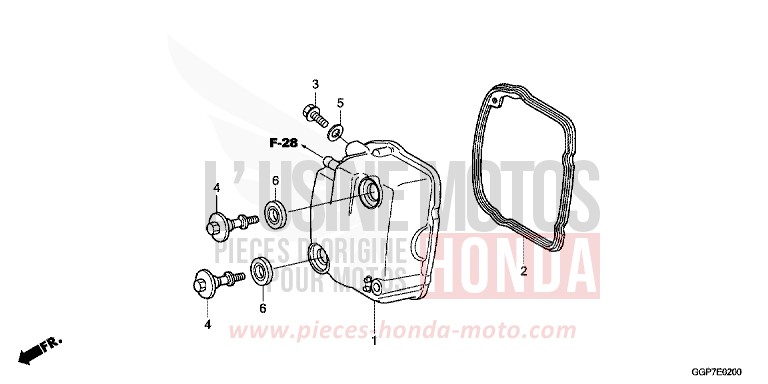 COUVERCLE DE CULASSE von NSC50MPD M00NDUST SILVER METALLIC (NHB29) von 2014