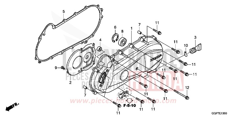 PANNEAU LATERAL GAUCHE von NSC50MPD PEARL COOL WHITE (NHA16) von 2015