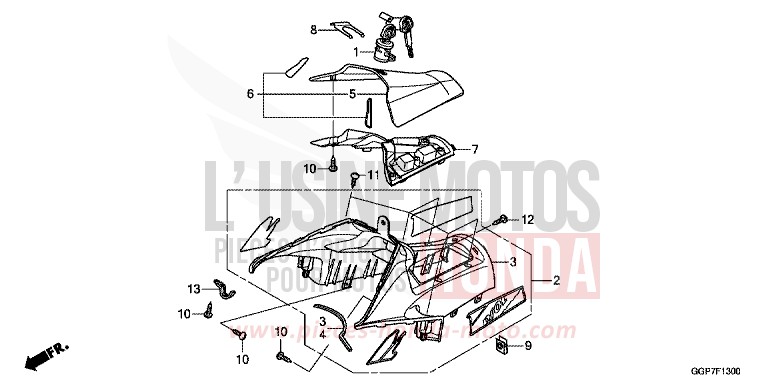 BOITE INTERIEURE von NSC50MPD M00NDUST SILVER METALLIC (NHB29) von 2014