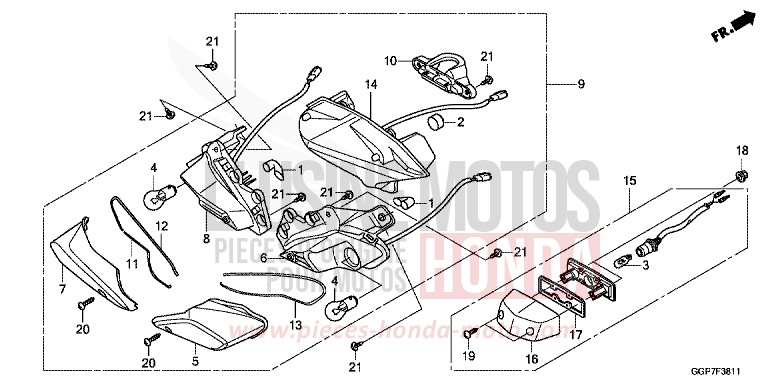 FEUX COMBINES ARRIERE (NSC502WH/T2) von NSC50MPD ROSS WHITE (NH196) von 2014