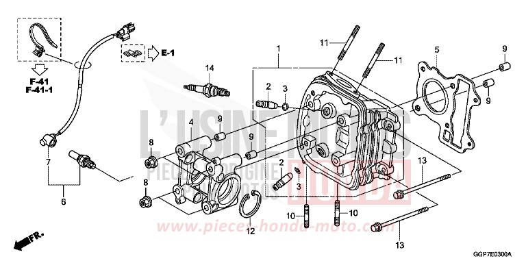 CULASSE von NSC50MPD HYPER RED (R348) von 2014