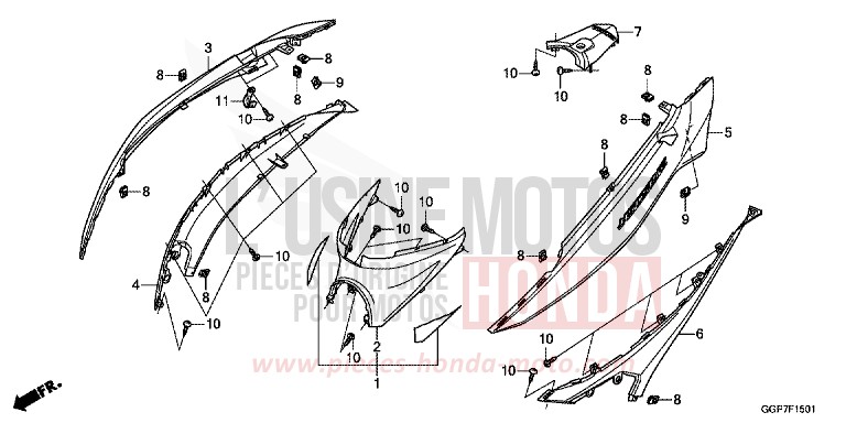 HOUSSE DE CARROSSERIE (NSC502WH/T2) von NSC50MPD PEARL COOL WHITE (NHA16) von 2014